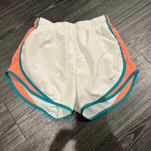 Nike Dri-Fit Running Shorts White Coral Teal – Women’s Small